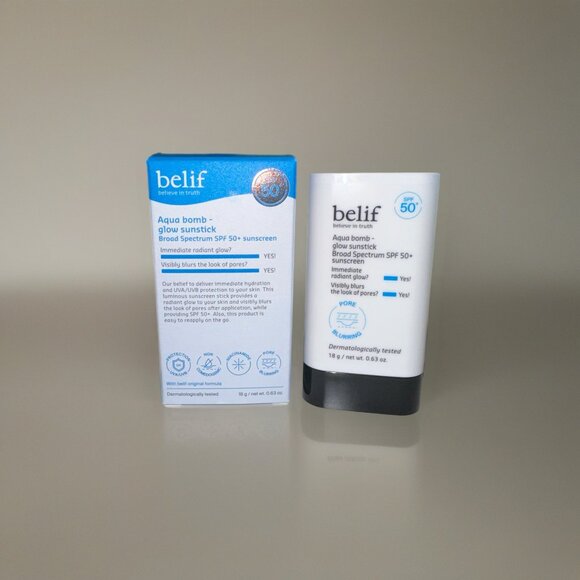 Belif Aqua Bomb Glow Sunstick SPF 50+ — Radiant Hydration & UV Protection Stick - Picture 3 of 13